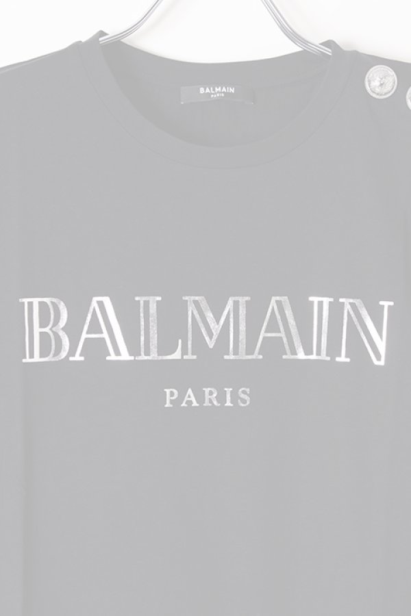 画像3:   BALMAIN バルマン BF1 T-SHIRTS SS 3 BTN METALLIC LOGO{0111350I366-EAC-BJS} (3)