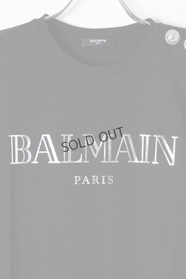 画像3: {SOLD}BALMAIN バルマン BF1 T-SHIRTS SS 3 BTN METALLIC LOGO{0111350I366-EAC-BJS} (3)