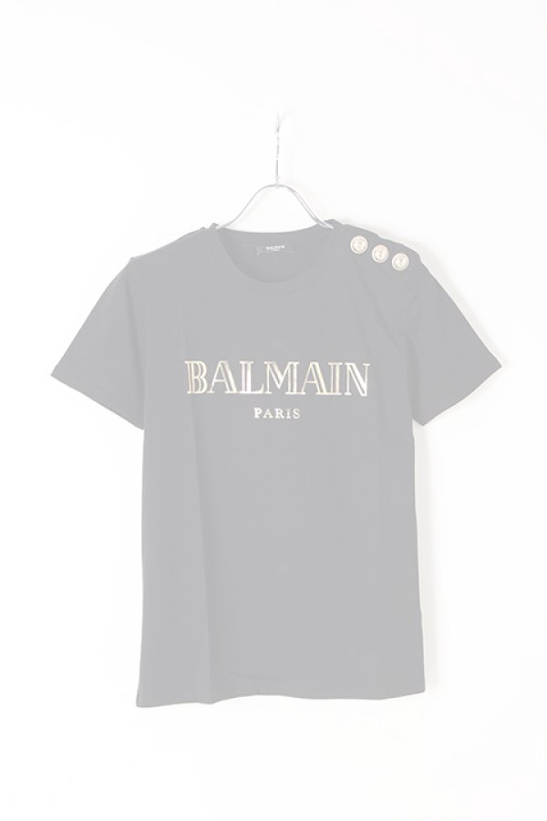 画像1:   BALMAIN バルマン BF1 T-SHIRTS SS 3 BTN METALLIC LOGO{0111350I366-EAD-BJS} (1)