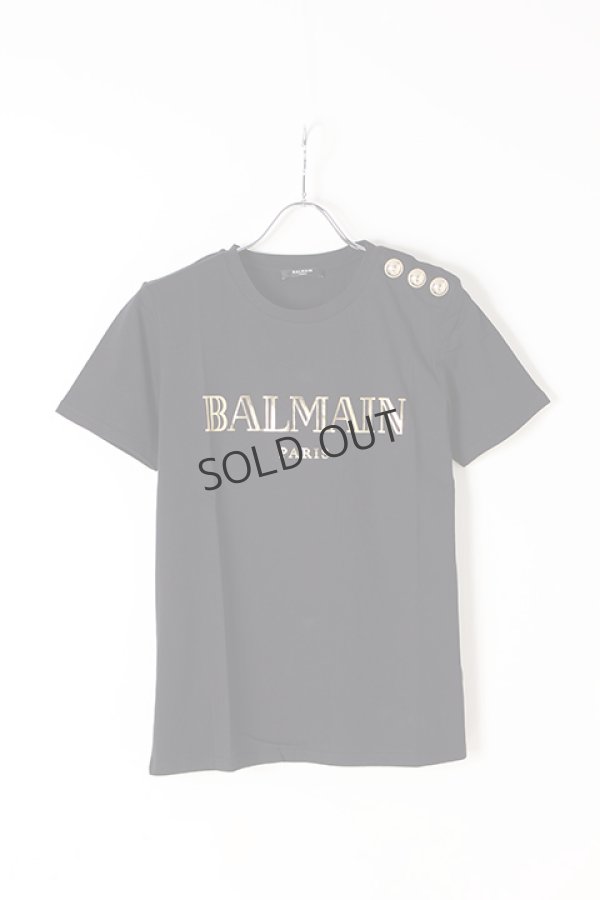 画像1: {SOLD}BALMAIN バルマン BF1 T-SHIRTS SS 3 BTN METALLIC LOGO{0111350I366-EAD-BJS} (1)