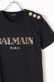 画像2: {SOLD}BALMAIN バルマン BF1 T-SHIRTS SS 3 BTN METALLIC LOGO{0111350I366-EAD-BJS} (2)