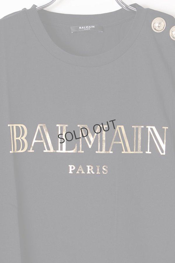 画像3: {SOLD}BALMAIN バルマン BF1 T-SHIRTS SS 3 BTN METALLIC LOGO{0111350I366-EAD-BJS} (3)