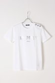 画像1: {SOLD}BALMAIN バルマン BF1 T-SHIRTS SS 3 BTN METALLIC LOGO{0111350I366-GAC-BJS} (1)