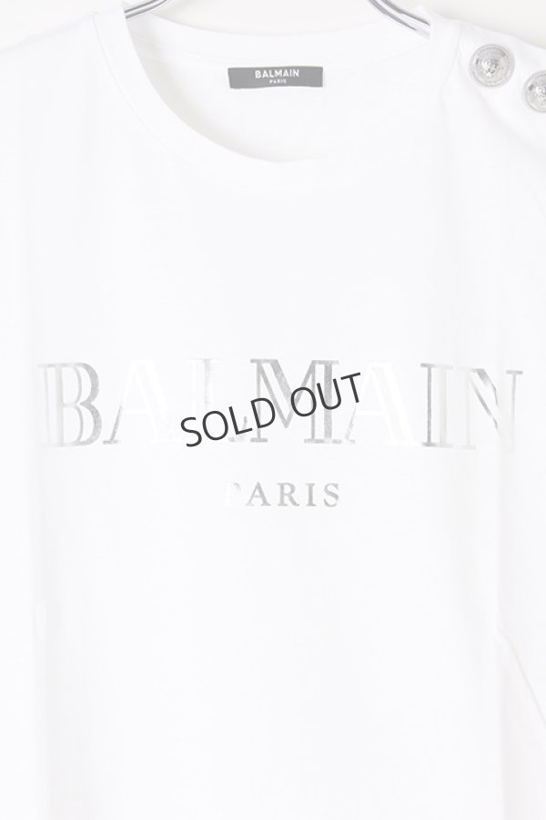 画像3: {SOLD}BALMAIN バルマン BF1 T-SHIRTS SS 3 BTN METALLIC LOGO{0111350I366-GAC-BJS} (3)