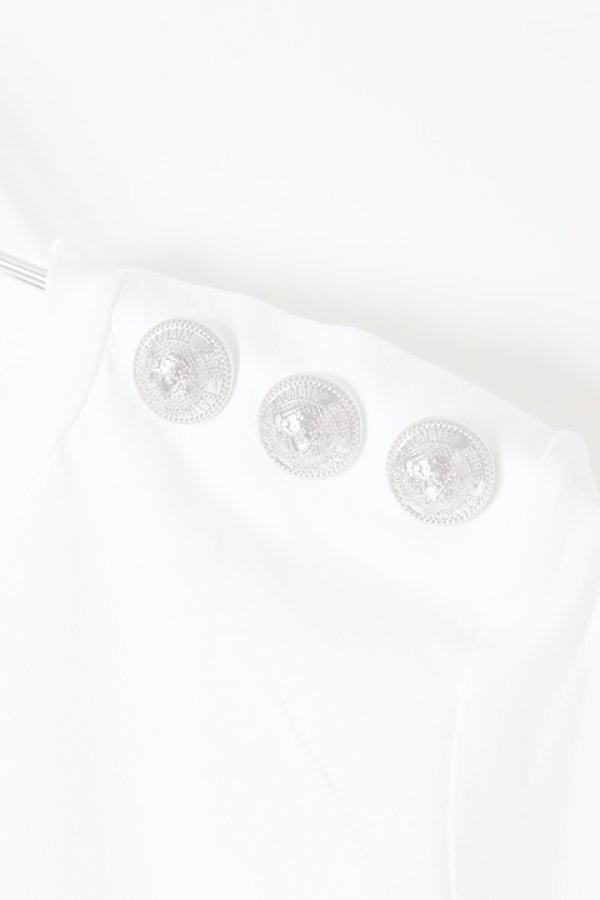 画像4:   BALMAIN バルマン BF1 T-SHIRTS SS 3 BTN METALLIC LOGO{0111350I366-GAC-BJS} (4)