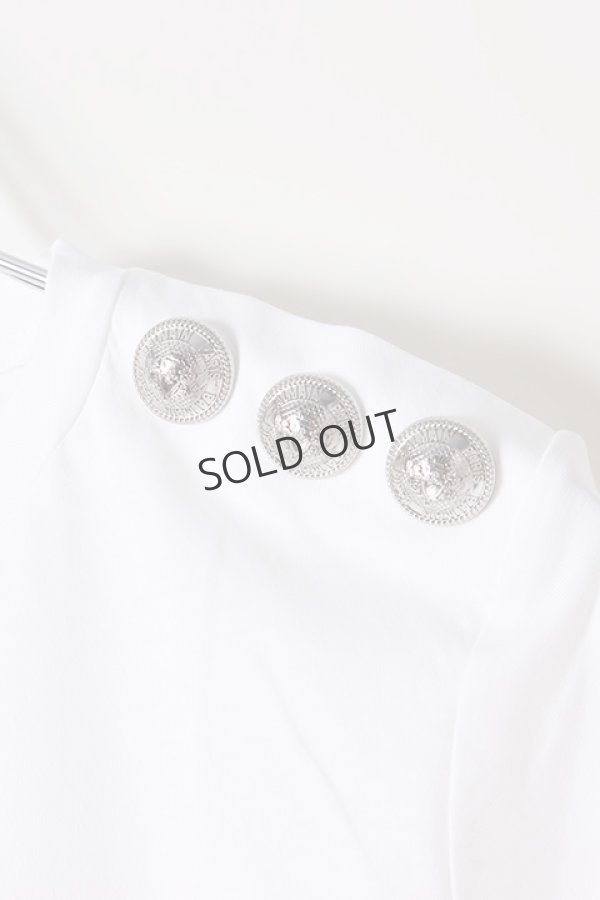 画像4: {SOLD}BALMAIN バルマン BF1 T-SHIRTS SS 3 BTN METALLIC LOGO{0111350I366-GAC-BJS} (4)