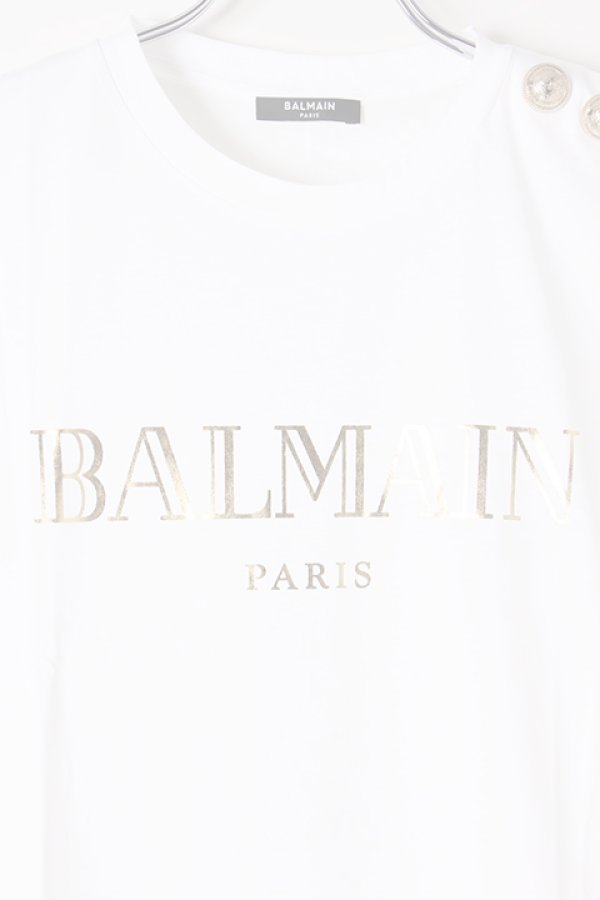 画像3:   BALMAIN バルマン BF1 T-SHIRTS SS 3 BTN METALLIC LOGO{0111350I366-GAD-BJS} (3)