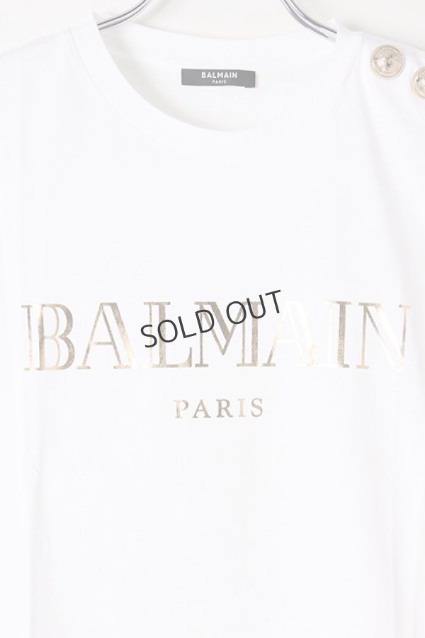 画像3: {SOLD}BALMAIN バルマン BF1 T-SHIRTS SS 3 BTN METALLIC LOGO{0111350I366-GAD-BJS} (3)