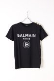 画像1: {SOLD}BALMAIN バルマン BF1 T-SHIRTS SS 3 BTN FLOCKY LOGO{0111350I386-EAB-BJS} (1)