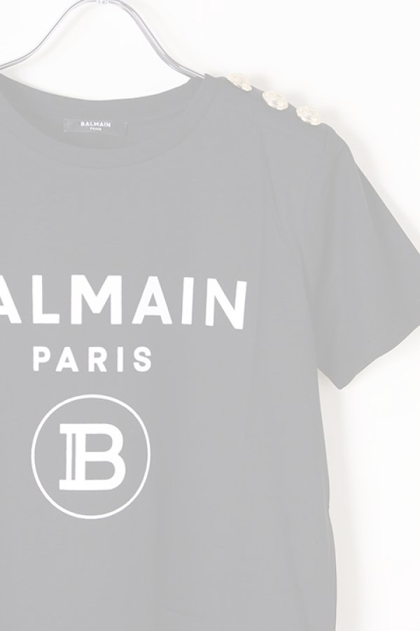 画像2:   BALMAIN バルマン BF1 T-SHIRTS SS 3 BTN FLOCKY LOGO{0111350I386-EAB-BJS} (2)