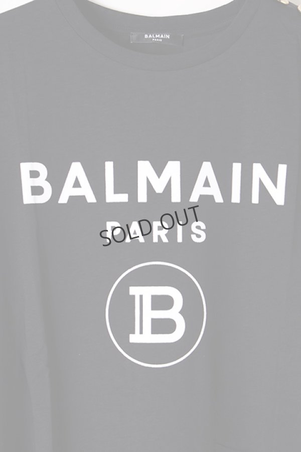 画像3: {SOLD}BALMAIN バルマン BF1 T-SHIRTS SS 3 BTN FLOCKY LOGO{0111350I386-EAB-BJS} (3)