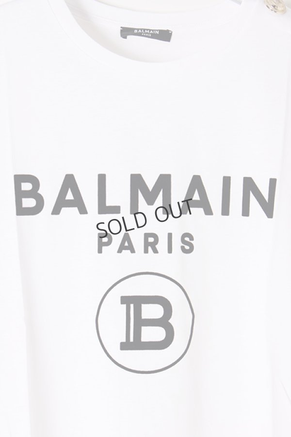画像3: {SOLD}BALMAIN バルマン BF1 T-SHIRTS SS 3 BTN FLOCKY LOGO{0111350I386-GAB-BJS} (3)