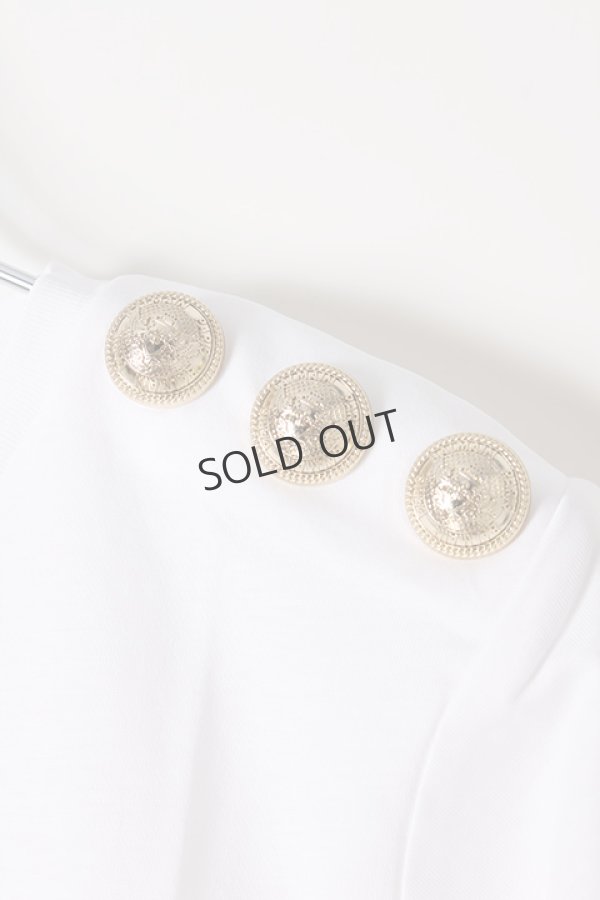 画像4: {SOLD}BALMAIN バルマン BF1 T-SHIRTS SS 3 BTN FLOCKY LOGO{0111350I386-GAB-BJS} (4)