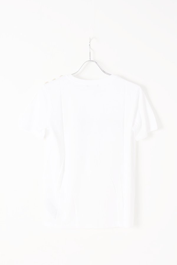 画像5:   BALMAIN バルマン BF1 T-SHIRTS SS 3 BTN FLOCKY LOGO{0111350I386-GAB-BJS} (5)