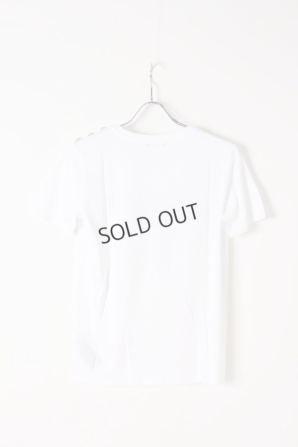 画像5: {SOLD}BALMAIN バルマン BF1 T-SHIRTS SS 3 BTN FLOCKY LOGO{0111350I386-GAB-BJS} (5)