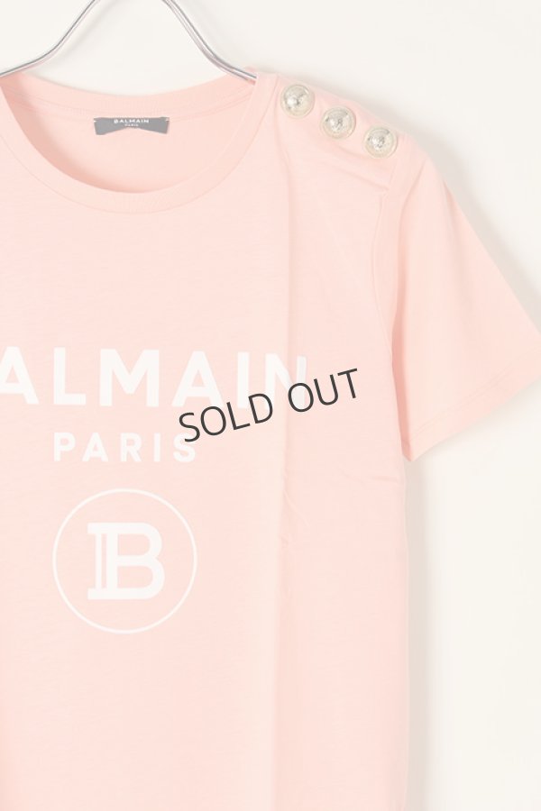 画像2: {SOLD}BALMAIN バルマン BF1 T-SHIRTS SS 3 BTN FLOCKY LOGO{0111350I386-OAJ-BJS} (2)