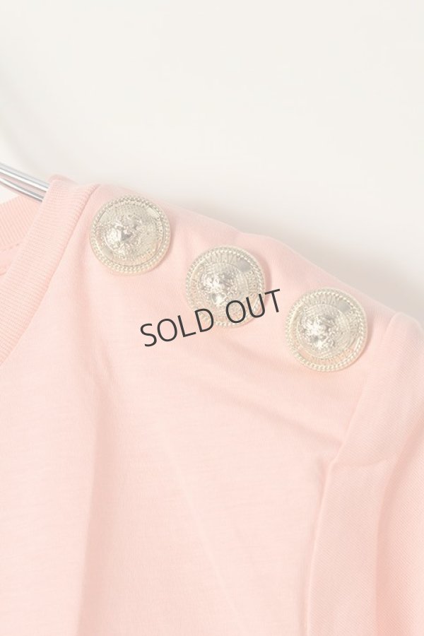 画像4: {SOLD}BALMAIN バルマン BF1 T-SHIRTS SS 3 BTN FLOCKY LOGO{0111350I386-OAJ-BJS} (4)