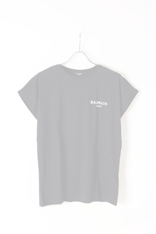画像1:   BALMAIN バルマン BF1 T-SHIRTS FLOCKY S-LOGO{0111351I382-EAB-BJS} (1)