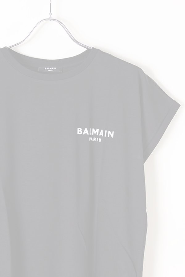 画像2:   BALMAIN バルマン BF1 T-SHIRTS FLOCKY S-LOGO{0111351I382-EAB-BJS} (2)