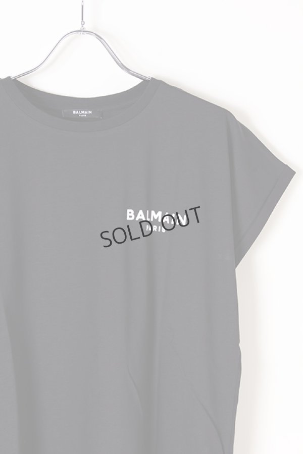 画像2: {SOLD}BALMAIN バルマン BF1 T-SHIRTS FLOCKY S-LOGO{0111351I382-EAB-BJS} (2)