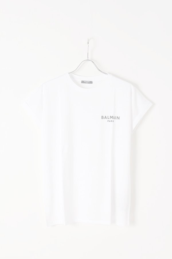 画像1:   BALMAIN バルマン BF1 T-SHIRTS FLOCKY S-LOGO{0111351I382-GAB-BJS} (1)