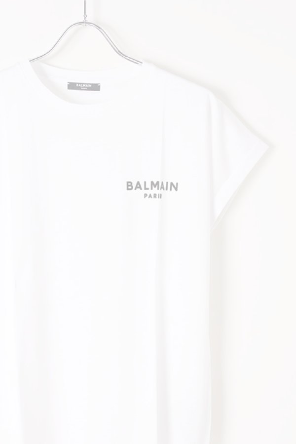 画像2:   BALMAIN バルマン BF1 T-SHIRTS FLOCKY S-LOGO{0111351I382-GAB-BJS} (2)