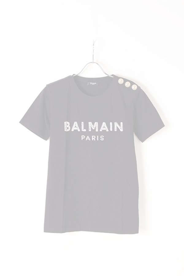 画像1:   BALMAIN バルマン BF1 T-SHIRTS SS 3 BTN EMBROIDERY LOGO{0111553P036-EAB-BJS} (1)