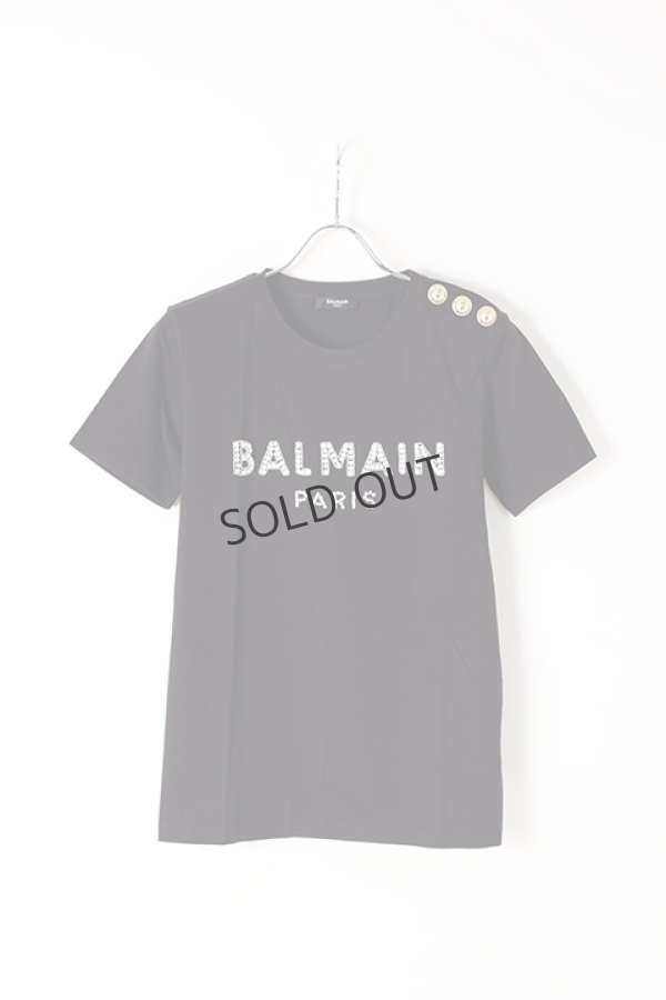 画像1: {SOLD}BALMAIN バルマン BF1 T-SHIRTS SS 3 BTN EMBROIDERY LOGO{0111553P036-EAB-BJS} (1)