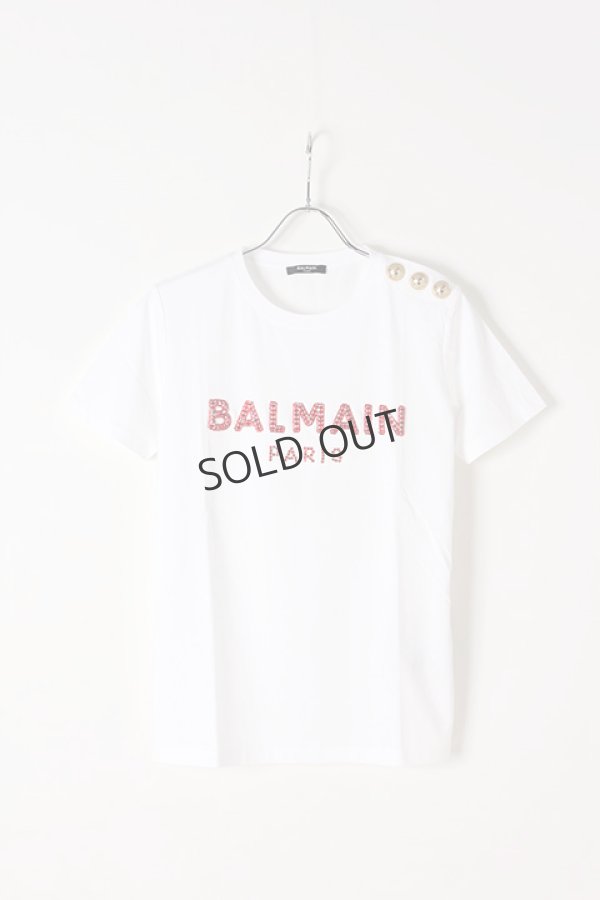 画像1: {SOLD}BALMAIN バルマン BF1 T-SHIRTS SS 3 BTN EMBROIDERY LOGO{0111553P036-GBQ-BJS} (1)