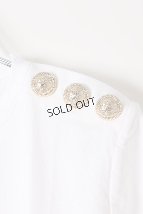 画像4: {SOLD}BALMAIN バルマン BF1 T-SHIRTS SS 3 BTN EMBROIDERY LOGO{0111553P036-GBQ-BJS} (4)