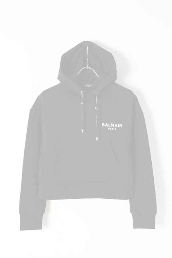 画像1:   BALMAIN バルマン BF1 C&S HOODIE SHORT S-LOGO{0113792I383-EAB-BJS} (1)