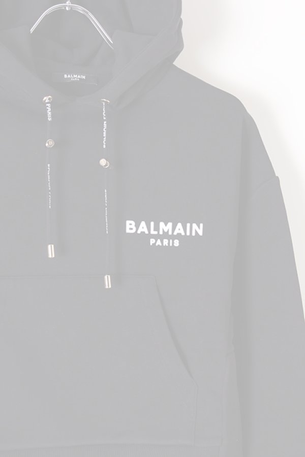 画像2:   BALMAIN バルマン BF1 C&S HOODIE SHORT S-LOGO{0113792I383-EAB-BJS} (2)