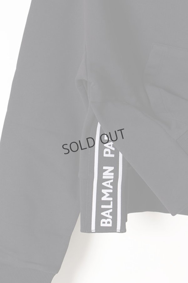 画像3: {SOLD}BALMAIN バルマン BF1 C&S HOODIE SHORT S-LOGO{0113792I383-EAB-BJS} (3)