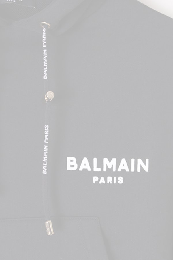 画像4:   BALMAIN バルマン BF1 C&S HOODIE SHORT S-LOGO{0113792I383-EAB-BJS} (4)