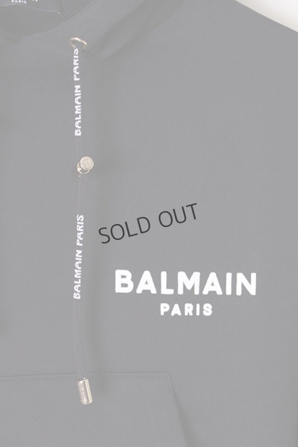 画像4: {SOLD}BALMAIN バルマン BF1 C&S HOODIE SHORT S-LOGO{0113792I383-EAB-BJS} (4)