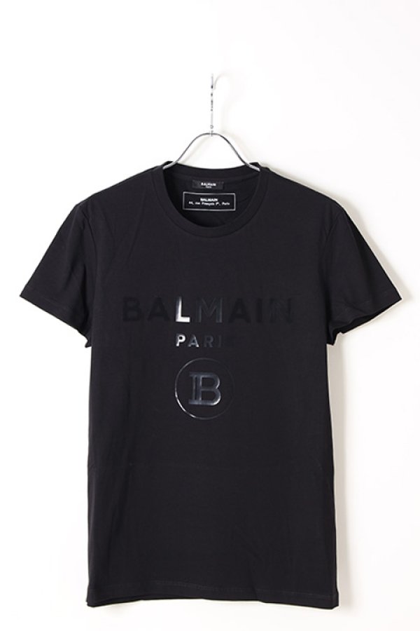 画像1: BALMAIN バルマン BH1 T-SHIRTS BALMAIN STAMP SIL{-BJS} (1)