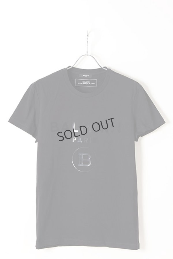 画像1: {SOLD}BALMAIN バルマン BH1 T-SHIRTS BALMAIN STAMP SIL{-BJS} (1)