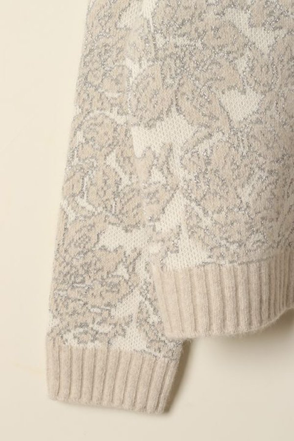 画像3: 【 40%OFF セール36,300円→21,780円】 グレースコンチネンタル|GRACE CONTINENTAL フラワーラメニットトップ{-BBA} (3)