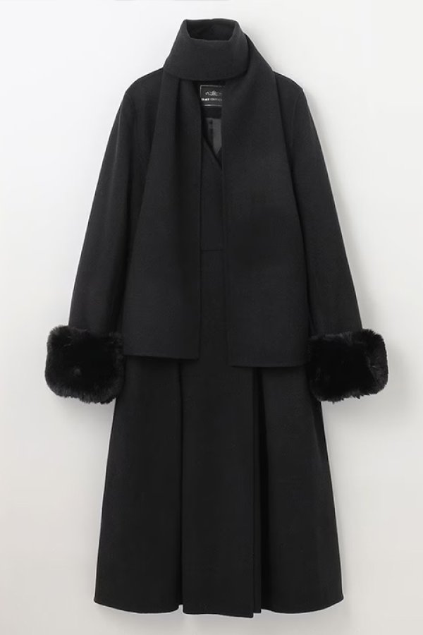 画像4: 【 40%OFF セール101,200円→60,720円】 グレースコンチネンタル|GRACE CONTINENTAL  ノーカラーリバーコート{-BCA} (4)