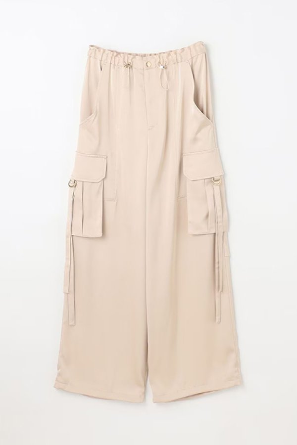 画像3: 【 40%OFF セール39,600円→23,760円】 グレースコンチネンタル|GRACE CONTINENTAL  サテンカーゴパンツ{-BDA} (3)