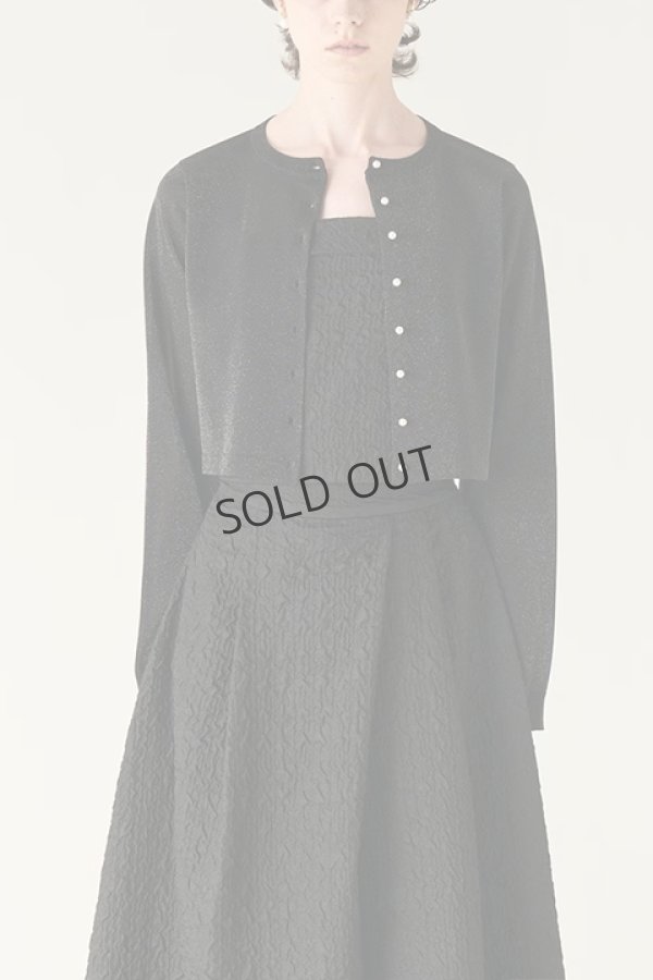 画像1: {SOLD}グレースコンチネンタル｜GRACE CONTINENTAL  ラメシアーショートニットカーディガン{-BDA} (1)