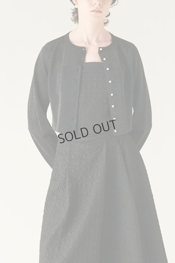 画像2: {SOLD}グレースコンチネンタル|GRACE CONTINENTAL  ラメシアーショートニットカーディガン{-BDA} (2)