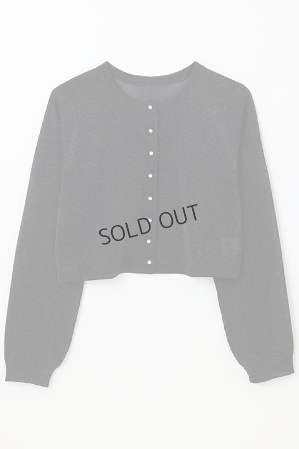 画像5: {SOLD}グレースコンチネンタル|GRACE CONTINENTAL  ラメシアーショートニットカーディガン{-BDA} (5)