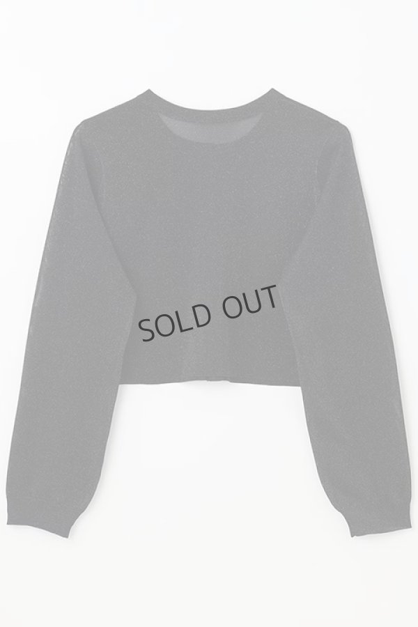 画像6: {SOLD}グレースコンチネンタル|GRACE CONTINENTAL  ラメシアーショートニットカーディガン{-BDA} (6)