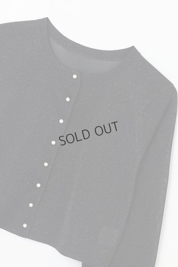 画像7: {SOLD}グレースコンチネンタル|GRACE CONTINENTAL  ラメシアーショートニットカーディガン{-BDA} (7)