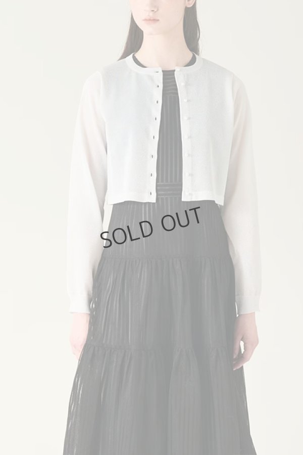 画像3: {SOLD}グレースコンチネンタル｜GRACE CONTINENTAL  ラメシアーショートニットカーディガン{-BDA} (3)