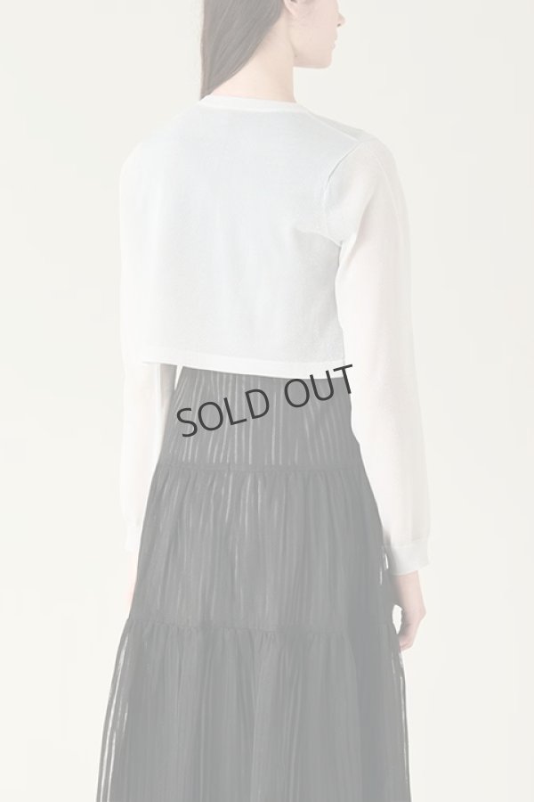 画像4: {SOLD}グレースコンチネンタル｜GRACE CONTINENTAL  ラメシアーショートニットカーディガン{-BDA} (4)