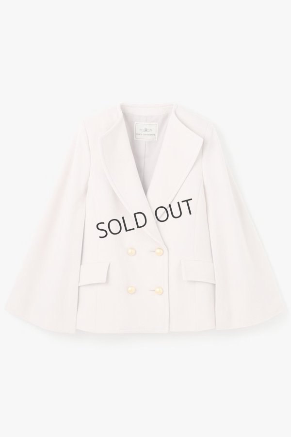 画像4: グレースコンチネンタル|GRACE CONTINENTAL  ウールケープジャケット{-BDA} (4)