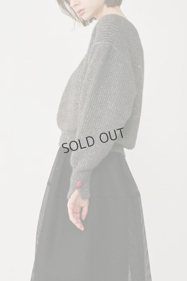 画像2: {SOLD}グレースコンチネンタル|GRACE CONTINENTAL  ラメリップニットトップ{-BES} (2)