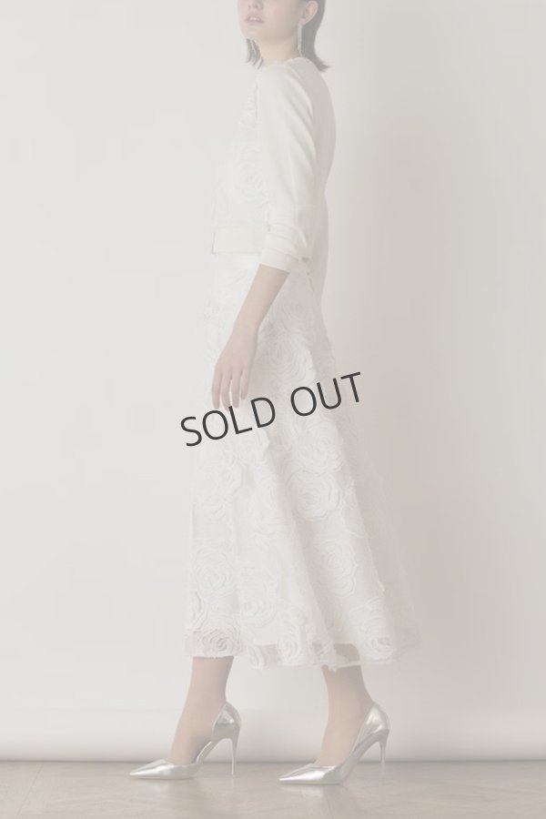 画像5: {SOLD}グレースコンチネンタル｜GRACE CONTINENTAL  ローズ刺繍ニットカーディガン{-BES} (5)